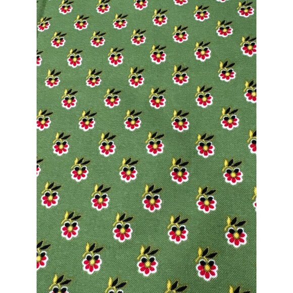 Green Cotton Fabric with Tiny Floral Pattern 10" x 38" For Sewing & Craft Projec - Picture 3 of 5